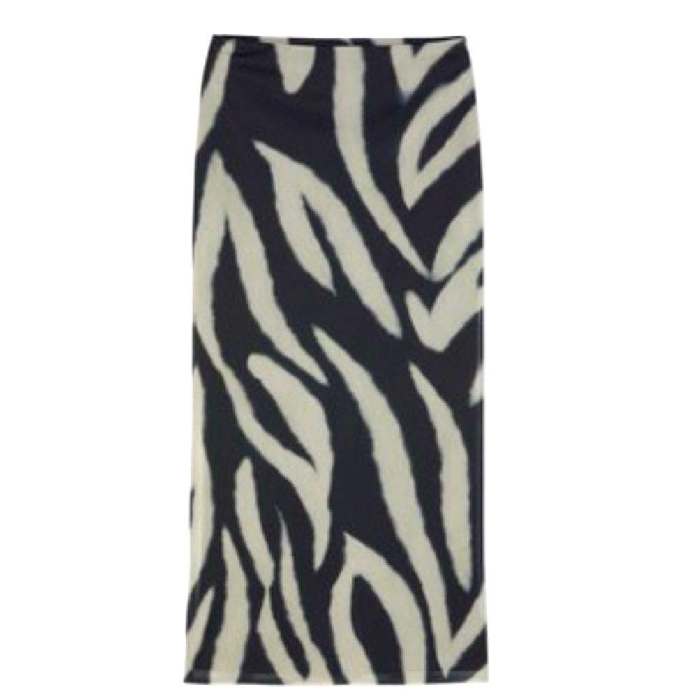 Zebra Print Slip Skirt